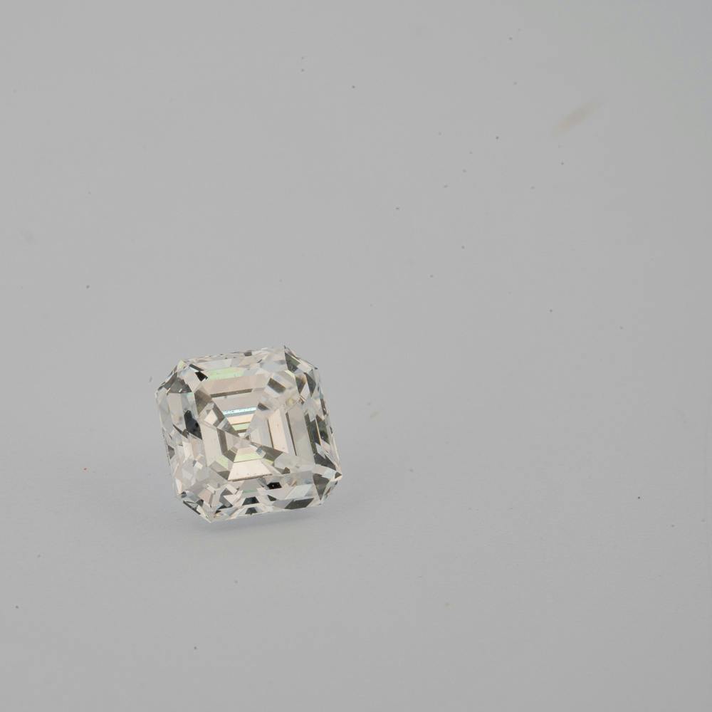 Square asscher cut diamond GIA graded half carat